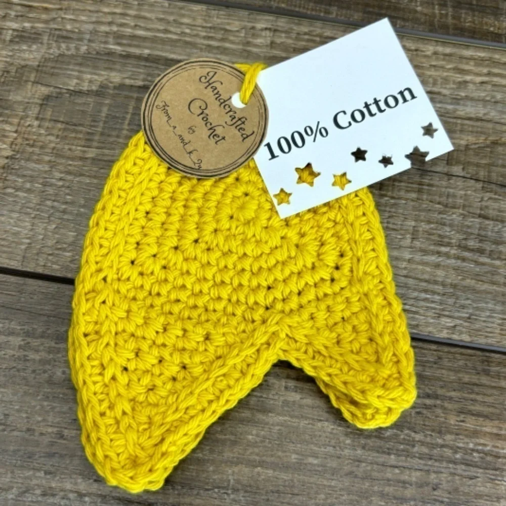 Coasters Star Trek Com Badge Shape Set of 2 Handcrafted Crochet by Seller Cotton